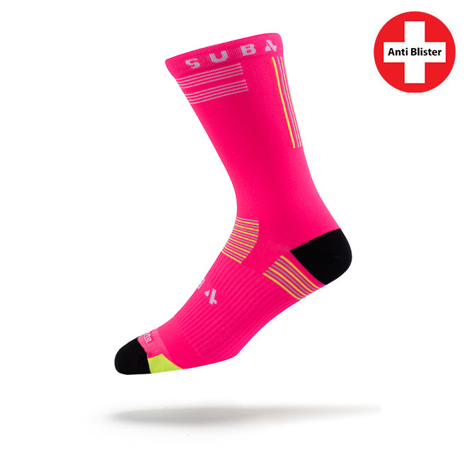 Running Socks DRYLYTE Blister Free 3/4 Crew Pink
