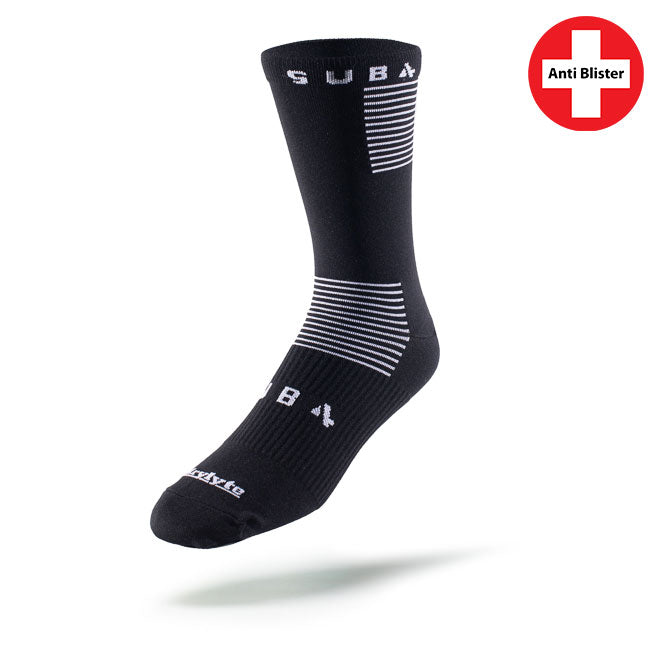 Running Socks DRYLYTE Blister Free 3/4 Crew Black