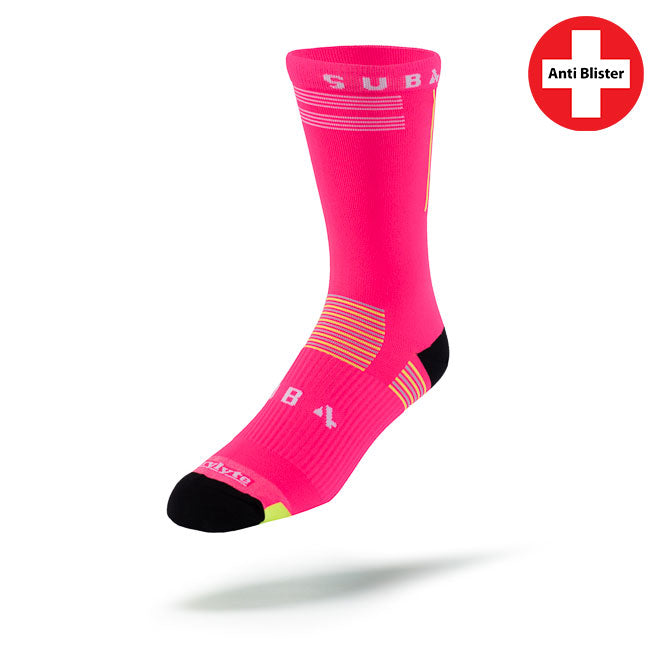 Running Socks DRYLYTE Blister Free 3/4 Crew Pink