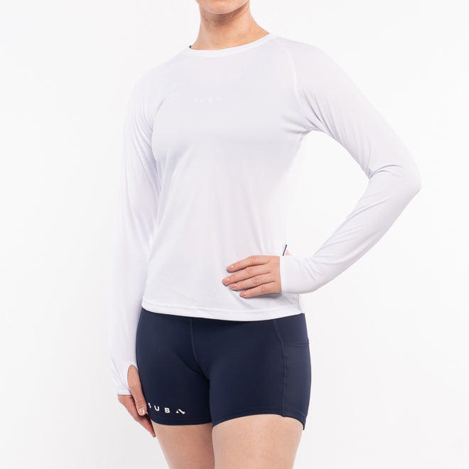Running/Fitness Long Sleeve T-Shirt Women's White