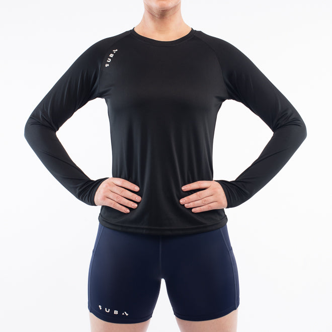 Running/Fitness Long Sleeve T-Shirt Women's Black