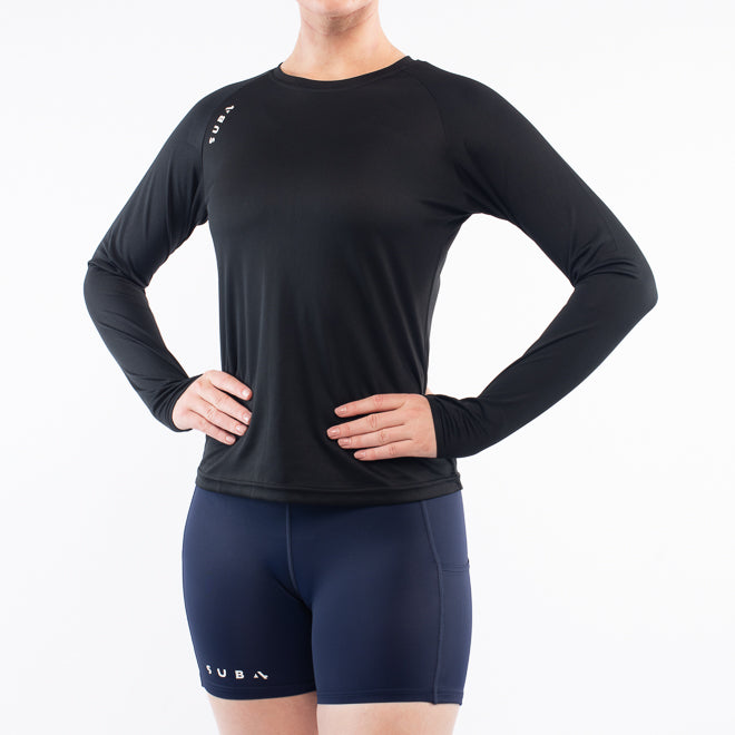 Running/Fitness Long Sleeve T-Shirt Women's Black