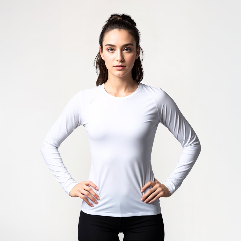Running/Fitness Long Sleeve T-Shirt Women's White