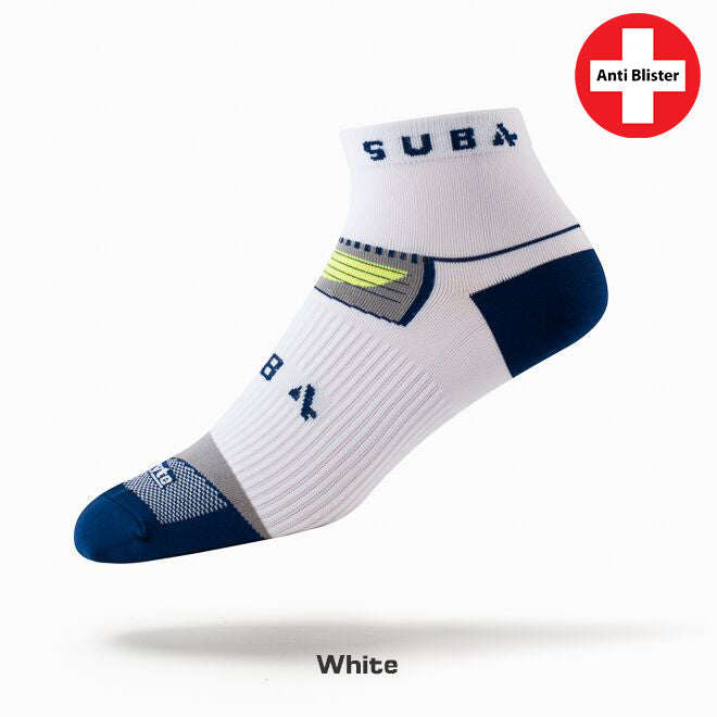 Running Socks DRYLYTE Blister Free Mid Rise White