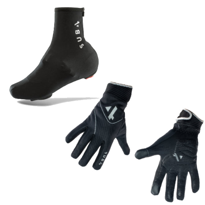 Cycling Booties & Winter Glove Combo