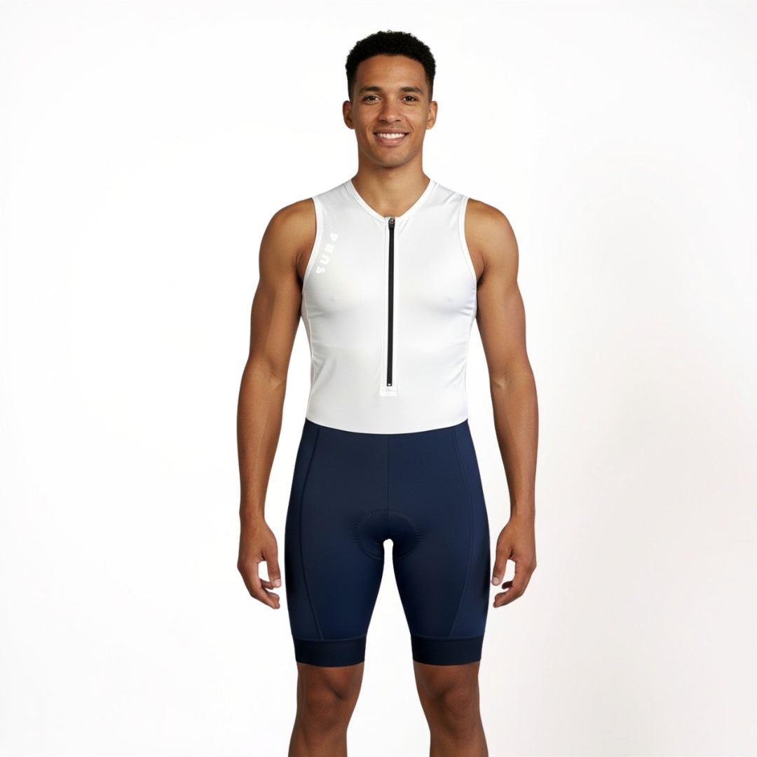 Triathlon Endurance Suit Action White - Navy