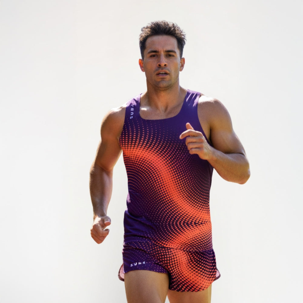 Running Singlet & Shorts Set Elite Fireline Indigo