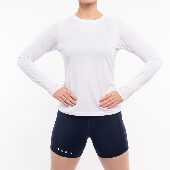 Running/Fitness Long Sleeve T-Shirt Women's White