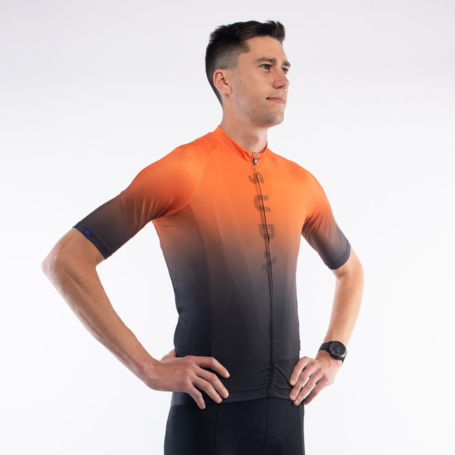 Cycling Jersey Euro Pro Orange Fade