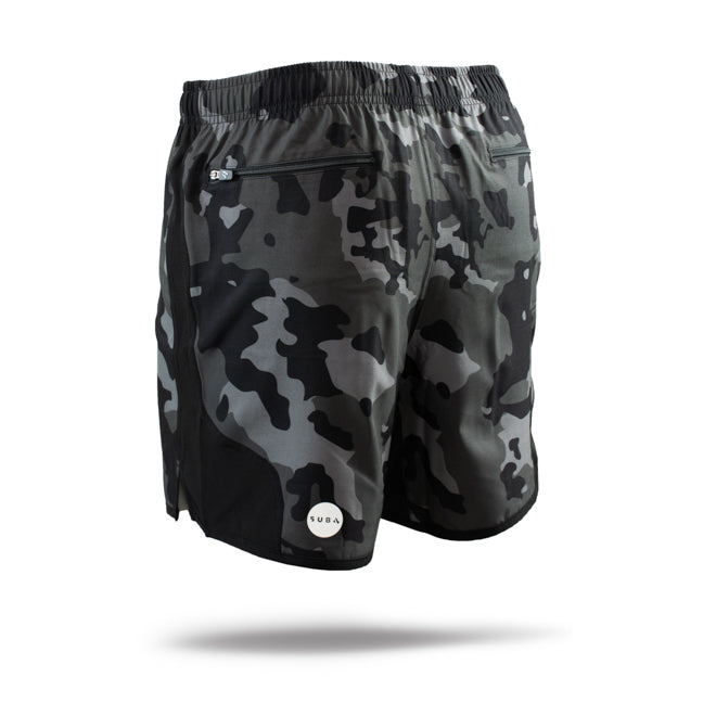 Running Trail Shorts 5" Inch Camo Black