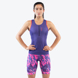 Triathlon Endurance Shorts Women's Purple Print
