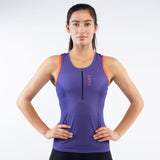 Triathlon Endurance Singlet Women's Purple Print