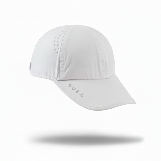 White cap with 'SUB4' branding on a white background