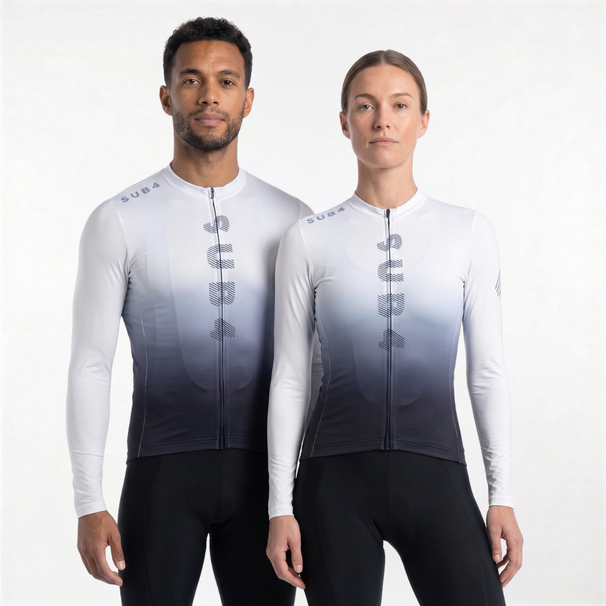 Cycling Jersey Long Sleeve Navy Fade
