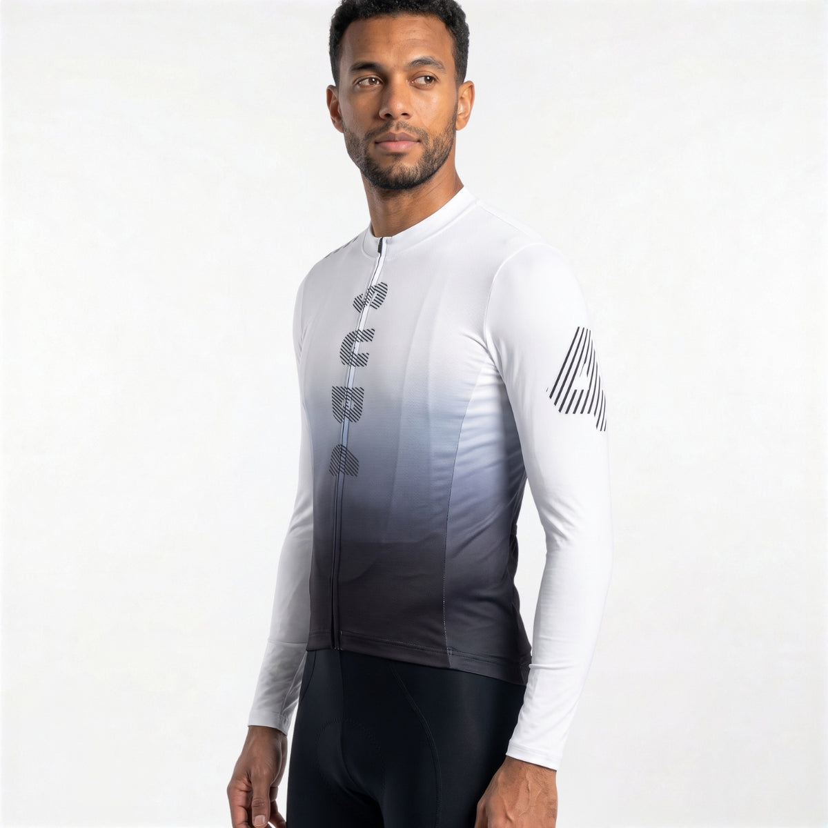 Cycling Jersey Long Sleeve Navy Fade