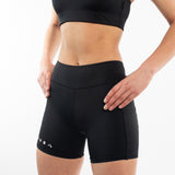 Crop Top & 1/2 Bike Shorts Set Women's Black BUNDLE & SAVE