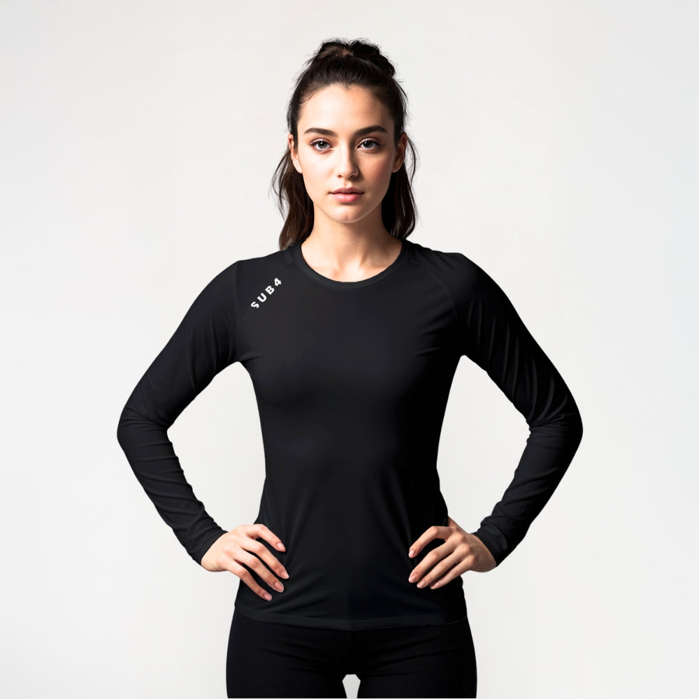 Running/Fitness Long Sleeve T-Shirt Women's Black