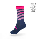 3/4 Crew Merino Wool Brevett Strip Socks