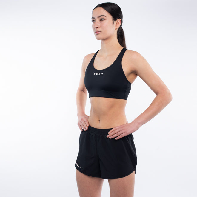 Running Shorts Classic Side Split Women's Black