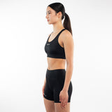 Crop Top & 1/2 Bike Shorts Set Women's Black BUNDLE & SAVE